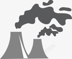 工厂排放工厂废弃排放图标高清图片
