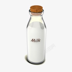 玻璃牛奶瓶卡通玻璃牛奶瓶高清图片