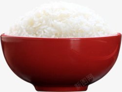 红碗美味白米饭素材