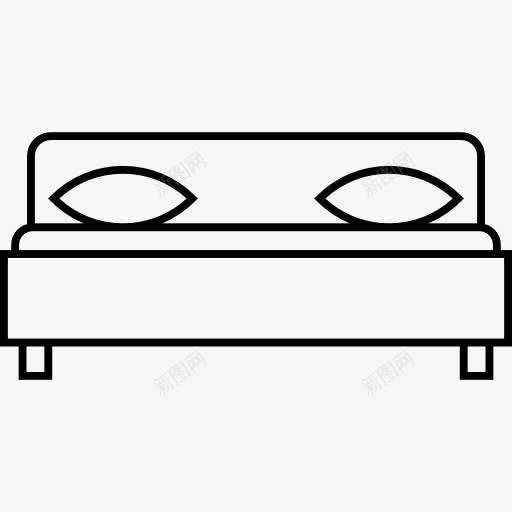 床图标png_新图网 https://ixintu.com 卧室 家具 床垫 放松 枕头 睡眠
