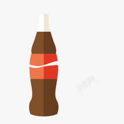 玻璃瓶汽水可口可乐手绘简图高清图片
