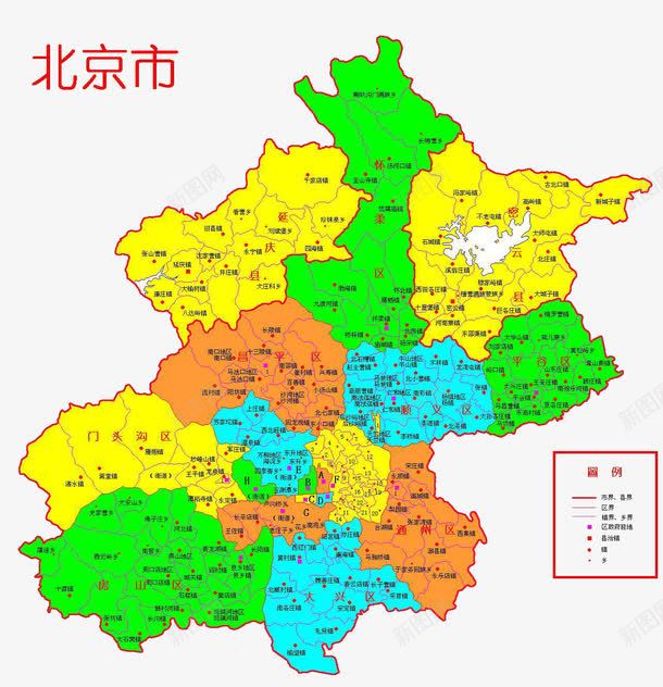 北京市各地县区地图png免抠素材_新图网 https://ixintu.com 北京 北京地图 县区 地图