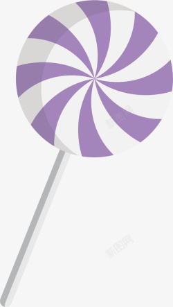 紫色糖果袋紫色圆形棒棒糖矢量图高清图片