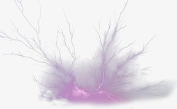 紫色雷电分叉向上的雷电高清图片