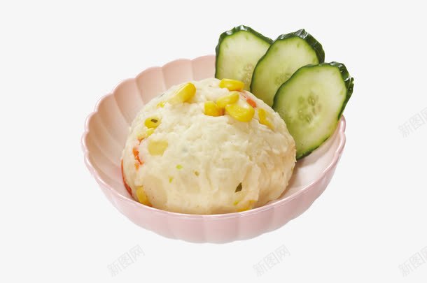 产品实物土豆沙拉饼png免抠素材_新图网 https://ixintu.com 主食 产品实物土豆沙拉饼 美食 菜品 酒店名菜 食品 黄瓜片