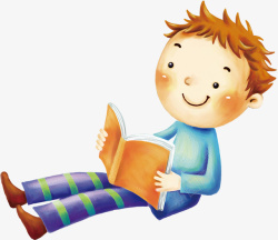 正在看书正在看书的小男孩高清图片