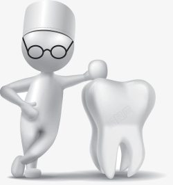 眼镜小人3D小人牙医高清图片