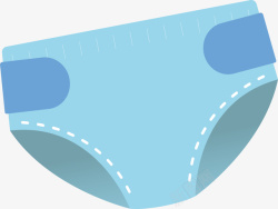 蓝色的纸尿裤矢量图素材