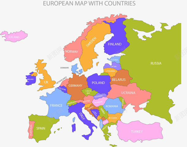 彩色城市欧洲地图png免抠素材_新图网 https://ixintu.com 城市地图 彩色地图 彩色城市 欧洲 欧洲地图 矢量png