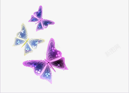 紫色炫彩蝴蝶png免抠素材_新图网 https://ixintu.com 创意 时尚 炫彩 紫色 蝴蝶 设计