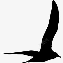 鸟形盆海鸥飞翔的鸟形图标高清图片
