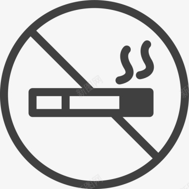免费禁烟标志矢量图图标图标
