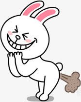 卡通兔子png免抠素材_新图网 https://ixintu.com 兔子 卡通 放屁 贼笑