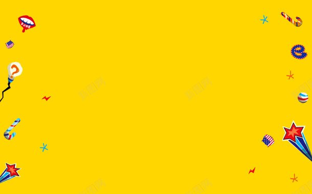 黄色卡通装饰固定背景jpg设计背景_新图网 https://ixintu.com 卡通 固定 背景 装饰 黄色
