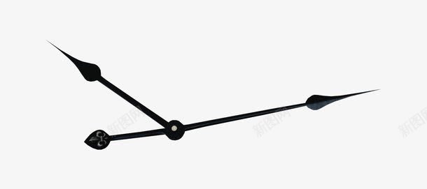 黑色指针png免抠素材_新图网 https://ixintu.com 刻度 指针 时钟 黑色