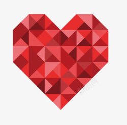 红色婚庆logo图片下载晶格化爱心高清图片