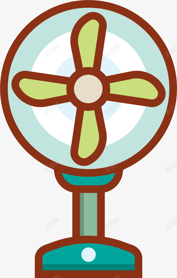 可爱电扇图标矢量图ai_新图网 https://ixintu.com 吹风 家用电器 散热风扇 电器 电扇 电风扇 风扇 矢量图