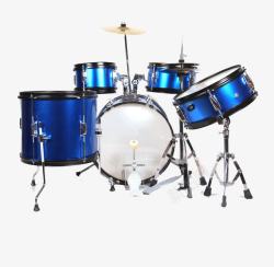 西洋鼓素材蓝色架子鼓高清图片