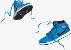 蓝色的鞋耐克蓝色运动鞋高清图片