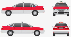 城市形象宣传带有红色的汽车的出租车形象高清图片