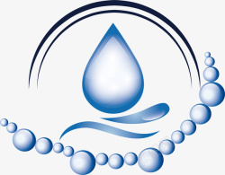 水能源创意水滴节水相关LOGO矢矢量图图标高清图片