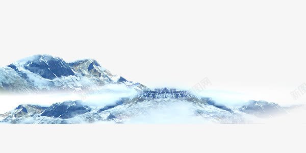 雪山装饰图案png免抠素材_新图网 https://ixintu.com 冰冷 炫酷 白云 白雪 雪山