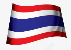 飘舞的泰国国旗素材