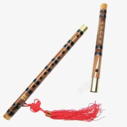 两支竹笛素材