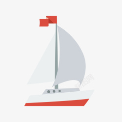 帆船形状白色帆船矢量图高清图片