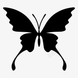 黑色投影蝴蝶剪影高清图片