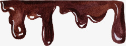 流动状手绘巧克力酱高清图片
