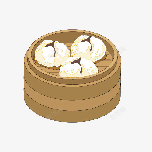 手绘蒸笼叉烧包png免抠素材_新图网 https://ixintu.com 卡通叉烧包 卡通早点 卡通蒸笼 叉烧包 手绘蒸笼 港式小吃 港式早点 蒸笼叉烧包