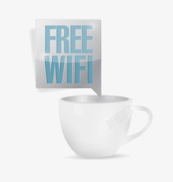悠闲享受免费WIFI咖啡时间高清图片
