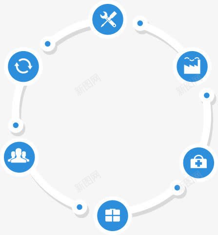 流程图png免抠素材_新图网 https://ixintu.com 人物 休息 医院 商务 流程 环绕 维修