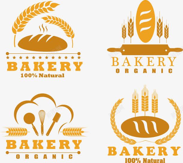 小麦面包用品图标png_新图网 https://ixintu.com 图标 小麦 打蛋器 矢量PNG 面包 颜色 餐具