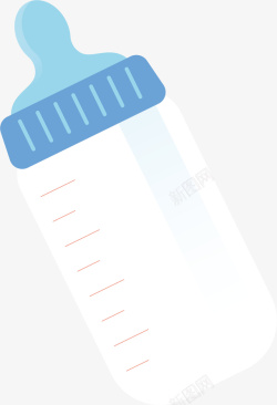 灌装婴儿奶粉白色玻璃奶瓶矢量图高清图片