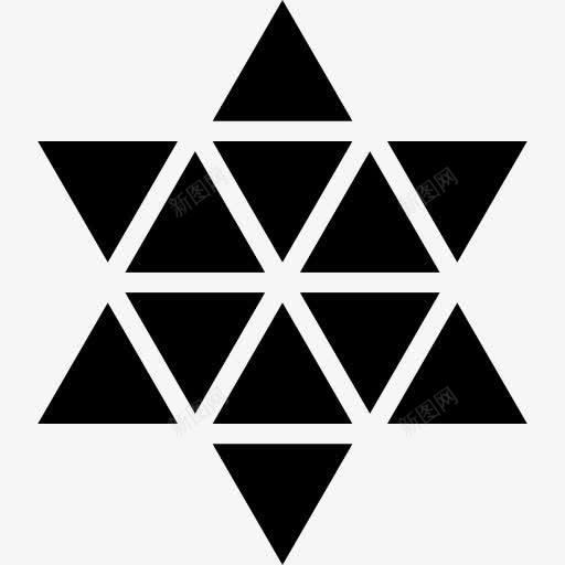 多角星六点图标png_新图网 https://ixintu.com 三角形 六点 六边形 多边形 小三角形 形状 明星 符号