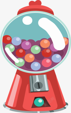 自助冷饮机卡通彩色糖果自助机矢量图高清图片
