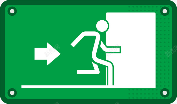 绿色右边边安全出口指示牌图标png_新图网 https://ixintu.com 安全标牌 安全标识 安全楼梯 左右安全 左右跑 指示牌 标志图标 标牌 楼梯交通警示 楼梯标志 矢量标牌