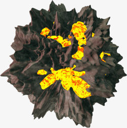 火山岩浆手绘简图素材