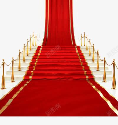 铺满红地毯的楼梯png免抠素材_新图网 https://ixintu.com 喜庆 围栏 春节地毯 迎宾