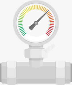 气压表一个大表盘的气压表矢量图高清图片