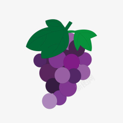 葡萄形状紫色葡萄矢量图高清图片