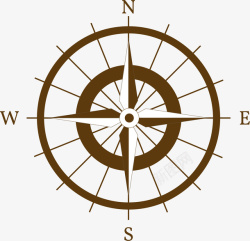 传统日晷指南针图标装饰高清图片