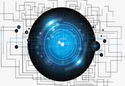 眼球与科技背景图片科技光特效智能眼矢量图高清图片