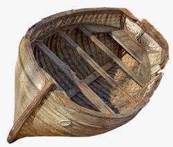 破旧的木船素材