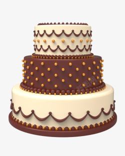三层蛋糕三层生日蛋糕高清图片
