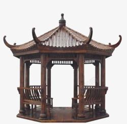 中国古代八角凉亭素材