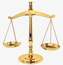天秤公正实物金色法律天秤高清图片