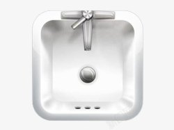 白色水槽卫生间洗手盆高清图片